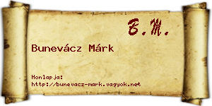 Bunevácz Márk névjegykártya