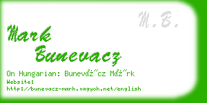mark bunevacz business card